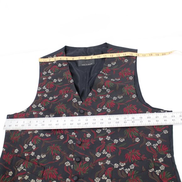 Favourbrook London Vest Mens 46 Silk Embroidered Floral Made in England Gilet - Picture 9 of 14